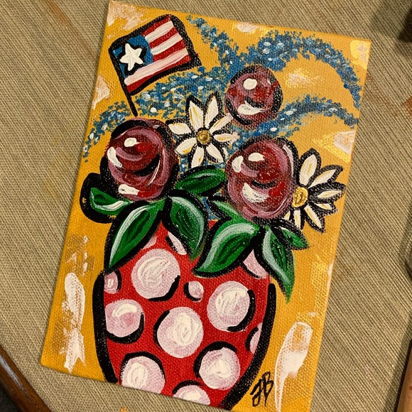 American Floral PAINTING - Picture 1 of 1